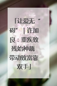 让爱无“碍”｜许加良：重疾致残始种藕 带动致富靠双手