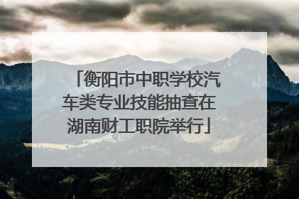 衡阳市中职学校汽车类专业技能抽查在湖南财工职院举行