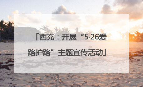 西充：开展“5·26爱路护路”主题宣传活动