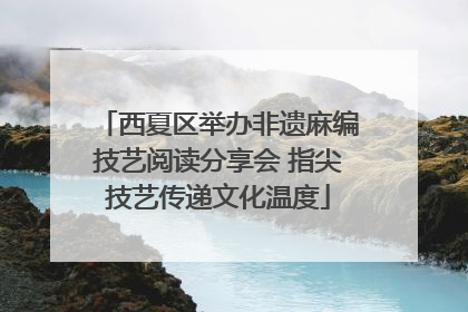 西夏区举办非遗麻编技艺阅读分享会 指尖技艺传递文化温度