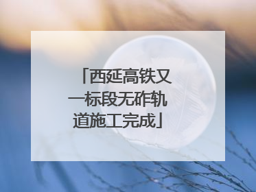 西延高铁又一标段无砟轨道施工完成