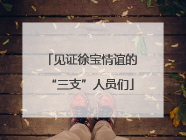 见证徐宝情谊的“三支”人员们