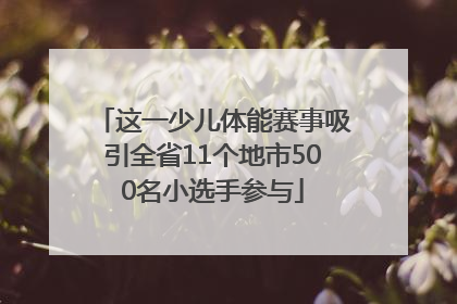 这一少儿体能赛事吸引全省11个地市500名小选手参与