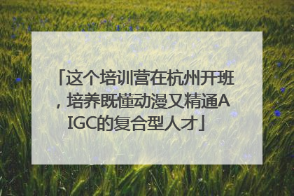 这个培训营在杭州开班，培养既懂动漫又精通AIGC的复合型人才