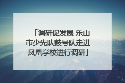 调研促发展 乐山市少先队鼓号队走进凤凰学校进行调研