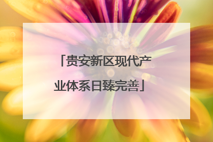 贵安新区现代产业体系日臻完善