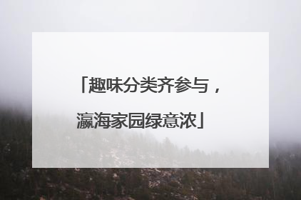 趣味分类齐参与，瀛海家园绿意浓