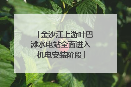 金沙江上游叶巴滩水电站全面进入机电安装阶段