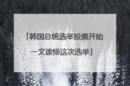 韩国总统选举投票开始 一文读懂这次选举