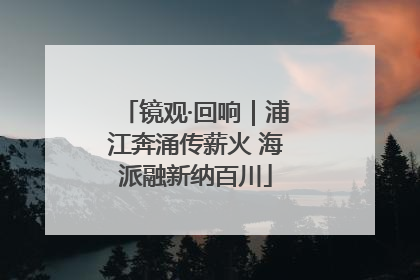 镜观·回响｜浦江奔涌传薪火 海派融新纳百川