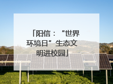 阳信：“世界环境日”生态文明进校园