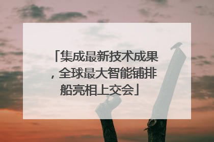 集成最新技术成果，全球最大智能铺排船亮相上交会