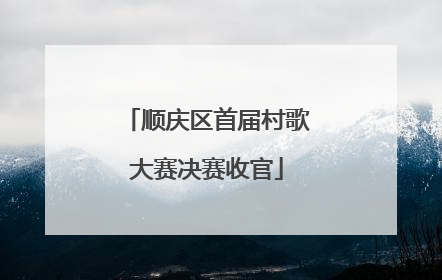 顺庆区首届村歌大赛决赛收官
