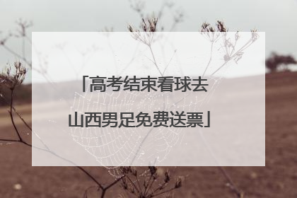 高考结束看球去 山西男足免费送票
