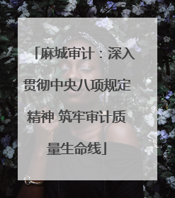麻城审计：深入贯彻中央八项规定精神 筑牢审计质量生命线