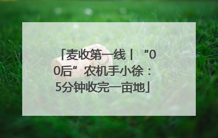 麦收第一线丨“00后”农机手小徐：5分钟收完一亩地