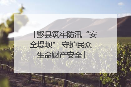 黟县筑牢防汛“安全堤坝” 守护民众生命财产安全