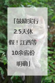 鼓励实行2.5天休假！江西等10余省份明确