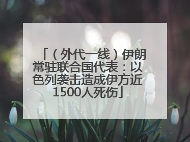（外代一线）伊朗常驻联合国代表：以色列袭击造成伊方近1500人死伤