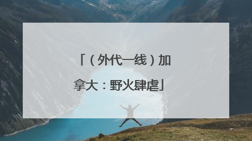 （外代一线）加拿大：野火肆虐