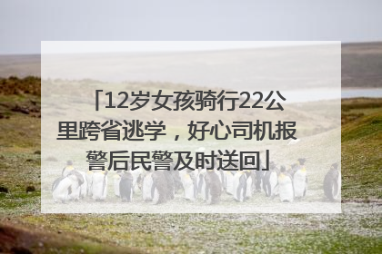 12岁女孩骑行22公里跨省逃学，好心司机报警后民警及时送回