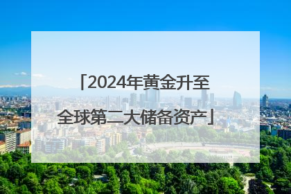 2024年黄金升至全球第二大储备资产