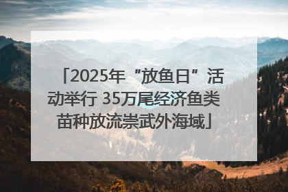 2025年“放鱼日”活动举行 35万尾经济鱼类苗种放流崇武外海域