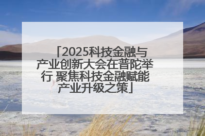 2025科技金融与产业创新大会在普陀举行 聚焦科技金融赋能产业升级之策