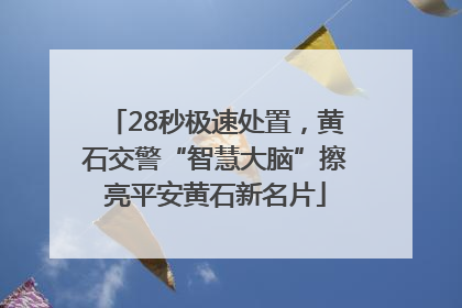28秒极速处置，黄石交警“智慧大脑”擦亮平安黄石新名片
