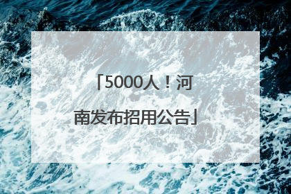 5000人！河南发布招用公告