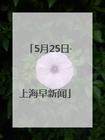 5月25日·上海早新闻