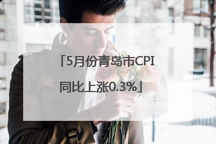 5月份青岛市CPI同比上涨0.3%