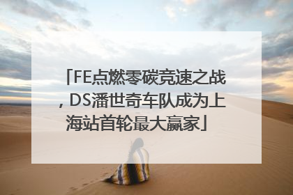 FE点燃零碳竞速之战，DS潘世奇车队成为上海站首轮最大赢家